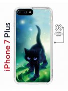 Чехол-накладка Apple iPhone 7 Plus (626141) Kruche PRINT Черный кот