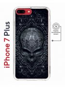 Чехол-накладка iPhone 7 Plus/8 Plus Kruche Magnet Print Череп техно
