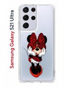 Чехол-накладка Samsung Galaxy S21 Ultra (594675) Kruche PRINT Минни