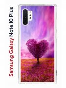Чехол-накладка Samsung Galaxy Note 10+ Kruche Print Pink heart