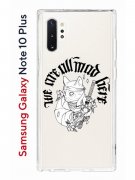 Чехол-накладка Samsung Galaxy Note 10+ Kruche Print J-Cat