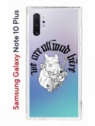 Чехол-накладка Samsung Galaxy Note 10+ Kruche Print J-Cat