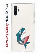 Чехол-накладка Samsung Galaxy Note 10+ (580678) Kruche PRINT Акула