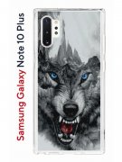 Чехол-накладка Samsung Galaxy Note 10+ Kruche Print Волк