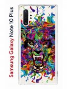 Чехол-накладка Samsung Galaxy Note 10+ Kruche Print Colored beast