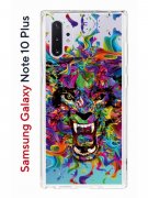 Чехол-накладка Samsung Galaxy Note 10+ Kruche Print Colored beast