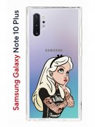 Чехол-накладка Samsung Galaxy Note 10+ Kruche Print Tattoo Girl