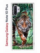 Чехол-накладка Samsung Galaxy Note 10+ Kruche Print Крадущийся тигр