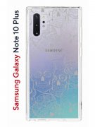 Чехол-накладка Samsung Galaxy Note 10+ Kruche Print Skull White