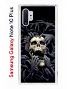 Чехол-накладка Samsung Galaxy Note 10+ Kruche Print Skull Hands