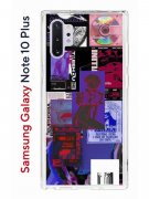 Чехол-накладка Samsung Galaxy Note 10+ (580678) Kruche PRINT Стикеры Киберпанк