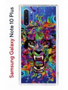 Чехол-накладка Samsung Galaxy Note 10+ Kruche Print Colored beast