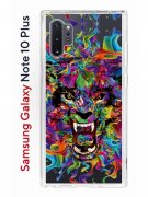 Чехол-накладка Samsung Galaxy Note 10+ Kruche Print Colored beast