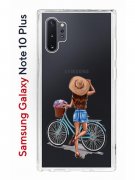 Чехол-накладка Samsung Galaxy Note 10+ Kruche Print Велосипедная прогулка