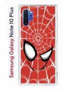Чехол-накладка Samsung Galaxy Note 10+ Kruche Print Человек-Паук красный