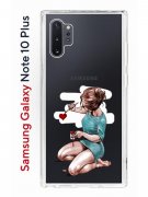 Чехол-накладка Samsung Galaxy Note 10+ Kruche Print Рисуя любовь