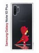 Чехол-накладка Samsung Galaxy Note 10+ Kruche Print Девочка с зонтом