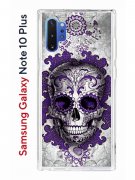 Чехол-накладка Samsung Galaxy Note 10+ Kruche Print Sugar Skull