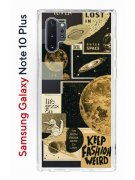 Чехол-накладка Samsung Galaxy Note 10+ Kruche Print Стикеры Космос