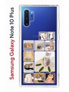 Чехол-накладка Samsung Galaxy Note 10+ Kruche Print Коты-Мемы