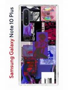Чехол-накладка Samsung Galaxy Note 10+ (580678) Kruche PRINT Стикеры Киберпанк
