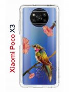 Чехол-накладка Xiaomi Poco X3 (593960) Kruche PRINT Колибри