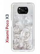 Чехол-накладка Xiaomi Poco 3/Poco X3 Pro Kruche Print White roses