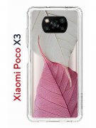 Чехол-накладка Xiaomi Poco X3/Poco X3 Pro Kruche Print Pink and white