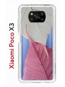 Чехол-накладка Xiaomi Poco X3/Poco X3 Pro Kruche Print Pink and white