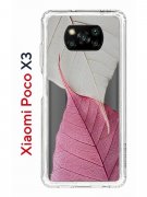 Чехол-накладка Xiaomi Poco X3/Poco X3 Pro Kruche Print Pink and white