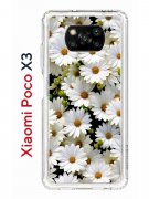 Чехол-накладка Xiaomi Poco X3/Poco X3 Pro Kruche Print Ромашки