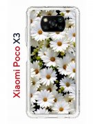 Чехол-накладка Xiaomi Poco X3/Poco X3 Pro Kruche Print Ромашки