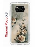 Чехол-накладка Xiaomi Poco X3/Poco X3 Pro Kruche Print Белая роза