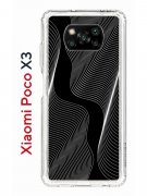 Чехол-накладка Xiaomi Poco X3/Poco X3 Pro Kruche Print Line black