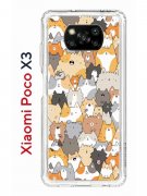 Чехол-накладка Xiaomi Poco X3 (593960) Kruche PRINT Котики