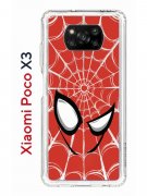 Чехол-накладка Xiaomi Poco X3/Poco X3 Pro Kruche Print Человек-Паук красный