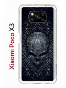 Чехол-накладка Xiaomi Poco X3/Poco X3 Pro Kruche Print Череп техно