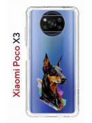 Чехол-накладка Xiaomi Poco X3 Kruche Print Доберман