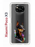 Чехол-накладка Xiaomi Poco X3 Kruche Print Доберман