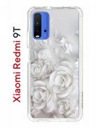 Чехол-накладка Xiaomi Redmi 9T (625951) Kruche PRINT White roses