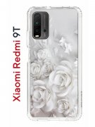 Чехол-накладка Xiaomi Redmi 9T (625951) Kruche PRINT White roses