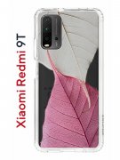 Чехол-накладка Xiaomi Redmi 9T (625951) Kruche PRINT Pink and white