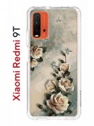 Чехол-накладка Xiaomi Redmi 9T (625951) Kruche PRINT Белые розы