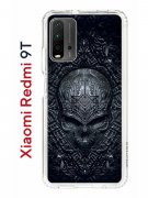 Чехол-накладка Xiaomi Redmi 9T Kruche Print Череп техно