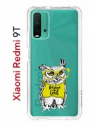 Чехол-накладка Xiaomi Redmi 9T (625951) Kruche PRINT Сова в очках