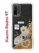 Чехол-накладка Xiaomi Redmi 9T Kruche Print Крафтовые наклейки