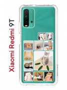 Чехол-накладка Xiaomi Redmi 9T Kruche Print Коты-Мемы