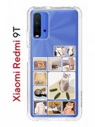 Чехол-накладка Xiaomi Redmi 9T Kruche Print Коты-Мемы