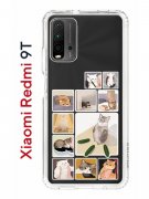Чехол-накладка Xiaomi Redmi 9T Kruche Print Коты-Мемы