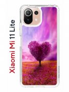 Чехол-накладка Xiaomi Mi 11 Lite (623777) Kruche PRINT Pink heart